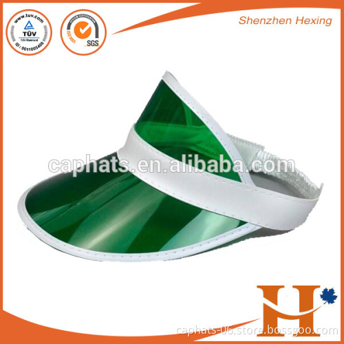 Custom good quality summer uv plastic sun visor hat PVC sun vosir